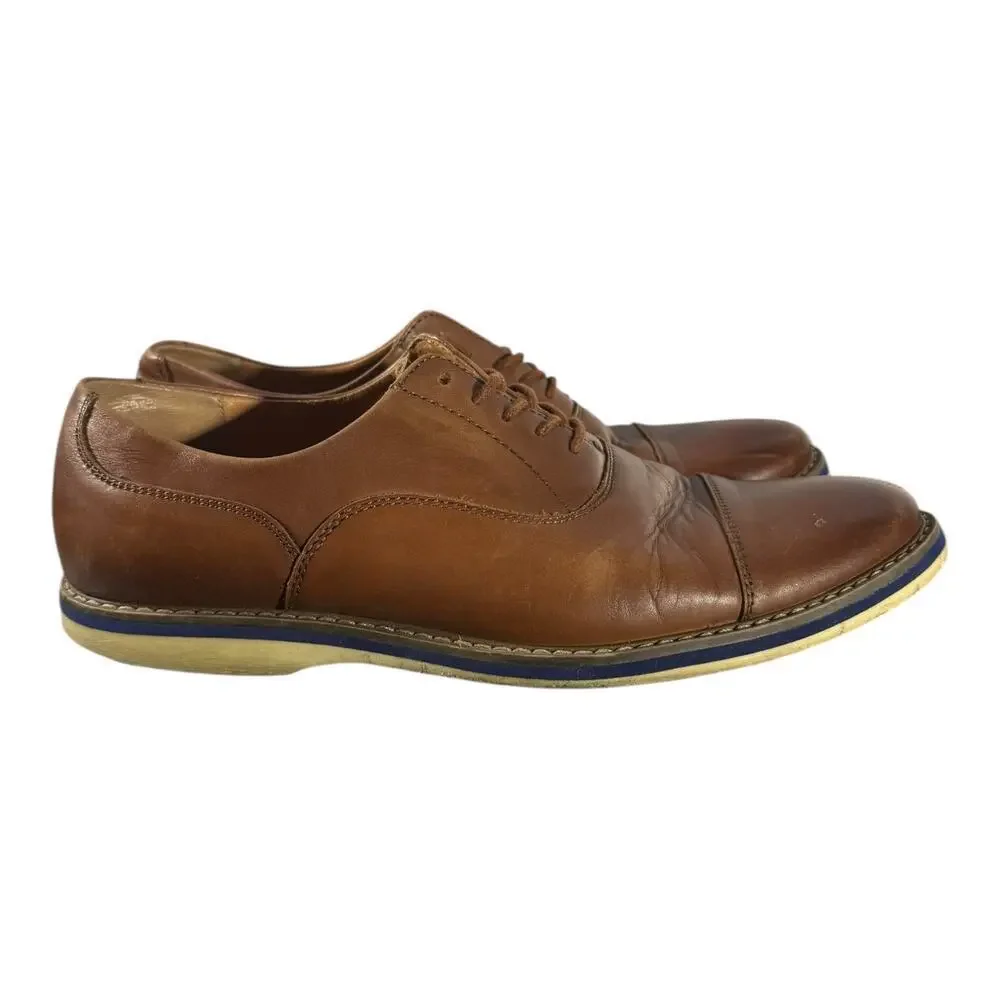Aiden & Mason Men’s Albert Brown Leather Oxford Dress Shoes Size 10 M